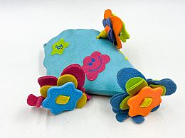Музикална синя играчка с цветя