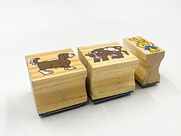 Дървени печати 3бр