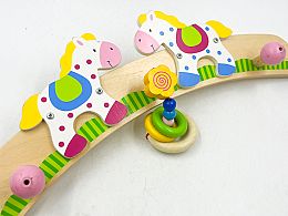 Масивна дървена закачалка голяма