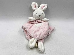 Розова мека кърпа зайче